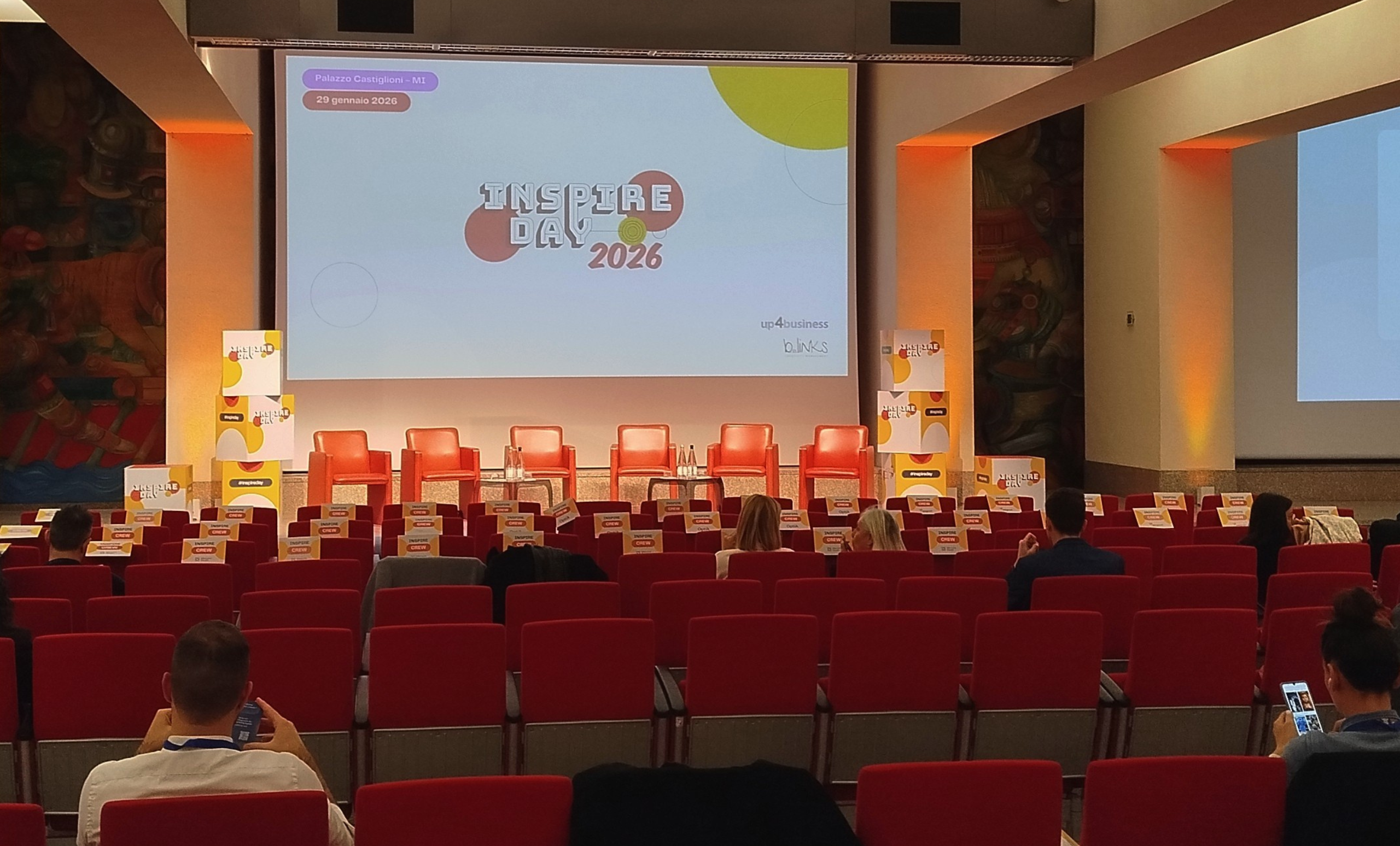 il palco dell'inspire day 2026 al palazzo castiglioni di milano